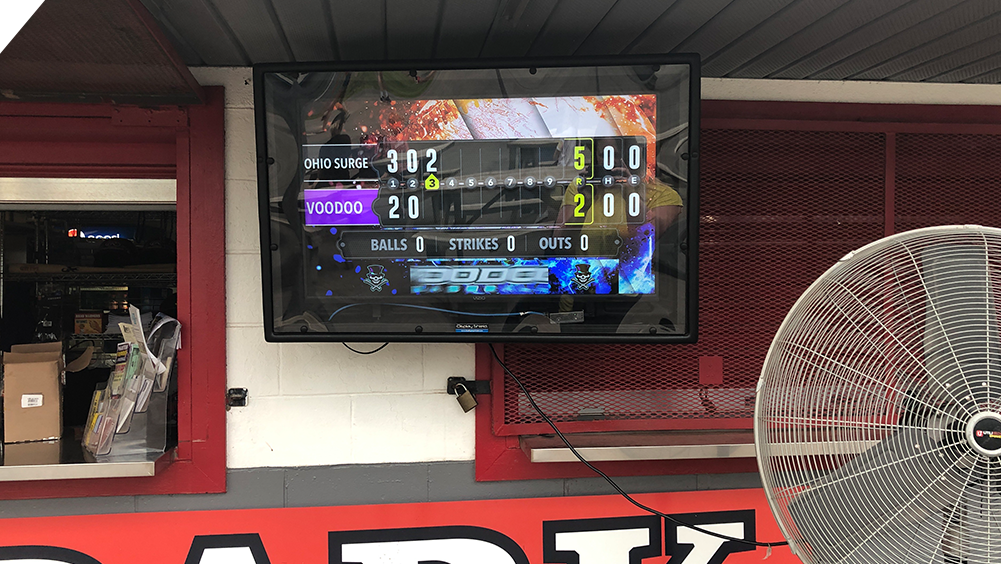 TV Display Baseball Video Scoreboard at Don Edwards Park