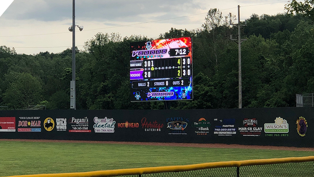 oW2619 LED Baseball Video Scoreboard at Don Edwards Park