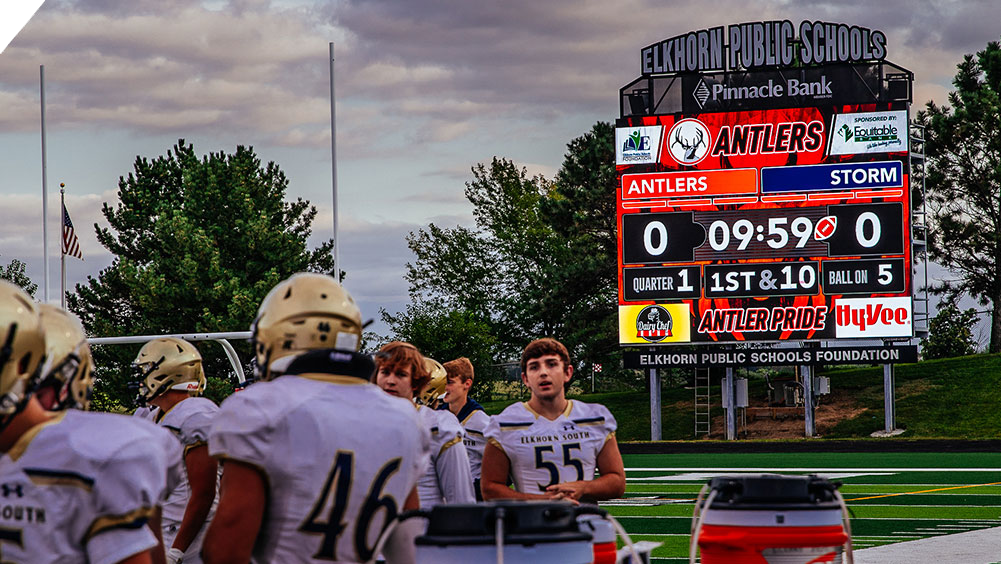 oW3426 Football LED Video Scoreboard at Elkhorn High School Stadium
