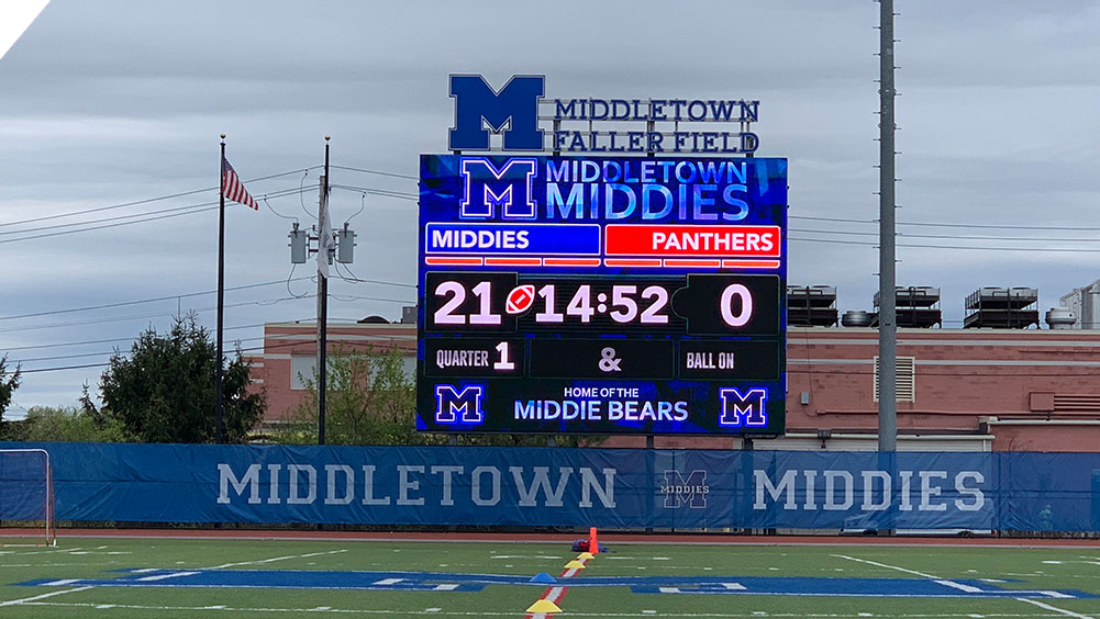 oW3426 Football LED Video Scoreboard at Middletown High School Stadium 2