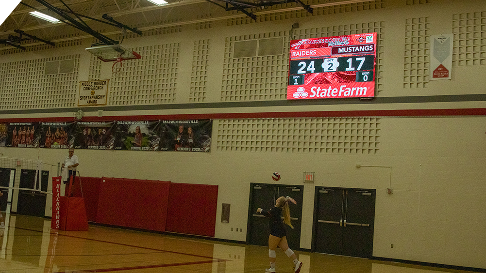 iB1006 Volleyball LED Video Scoreboard at Baldwin Woodville High School