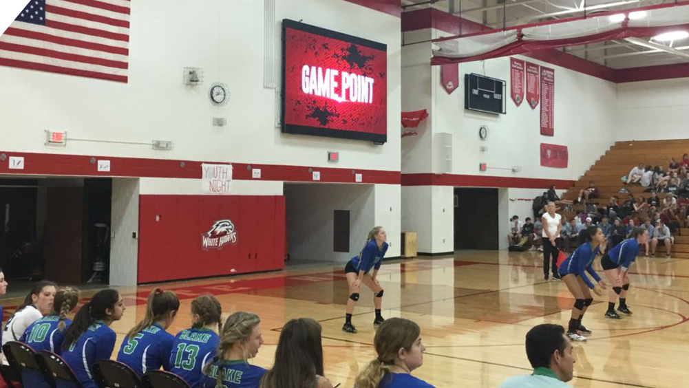 iB1810 Volleyball LED Video Scoreboard with Sport Animation at Mound Westonka High School