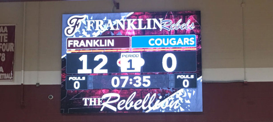 iB1410 Basketball LED Video Scoreboard at Franklin High School