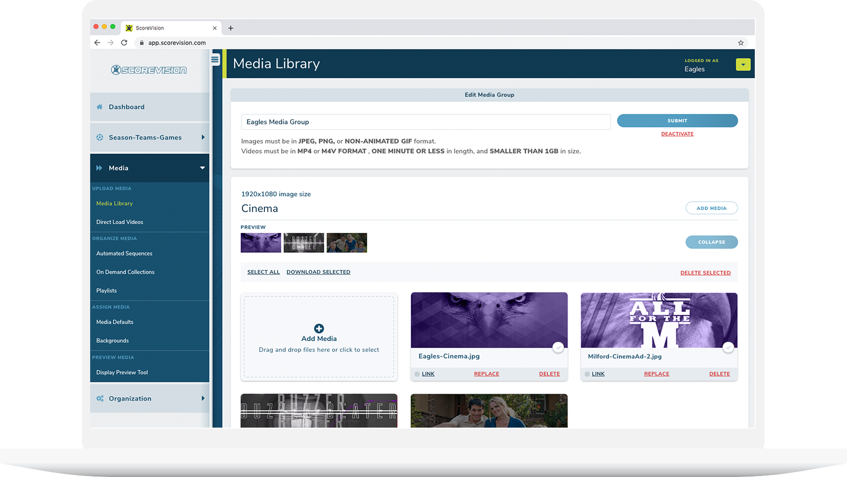 ScoreVision Subscription Cloud