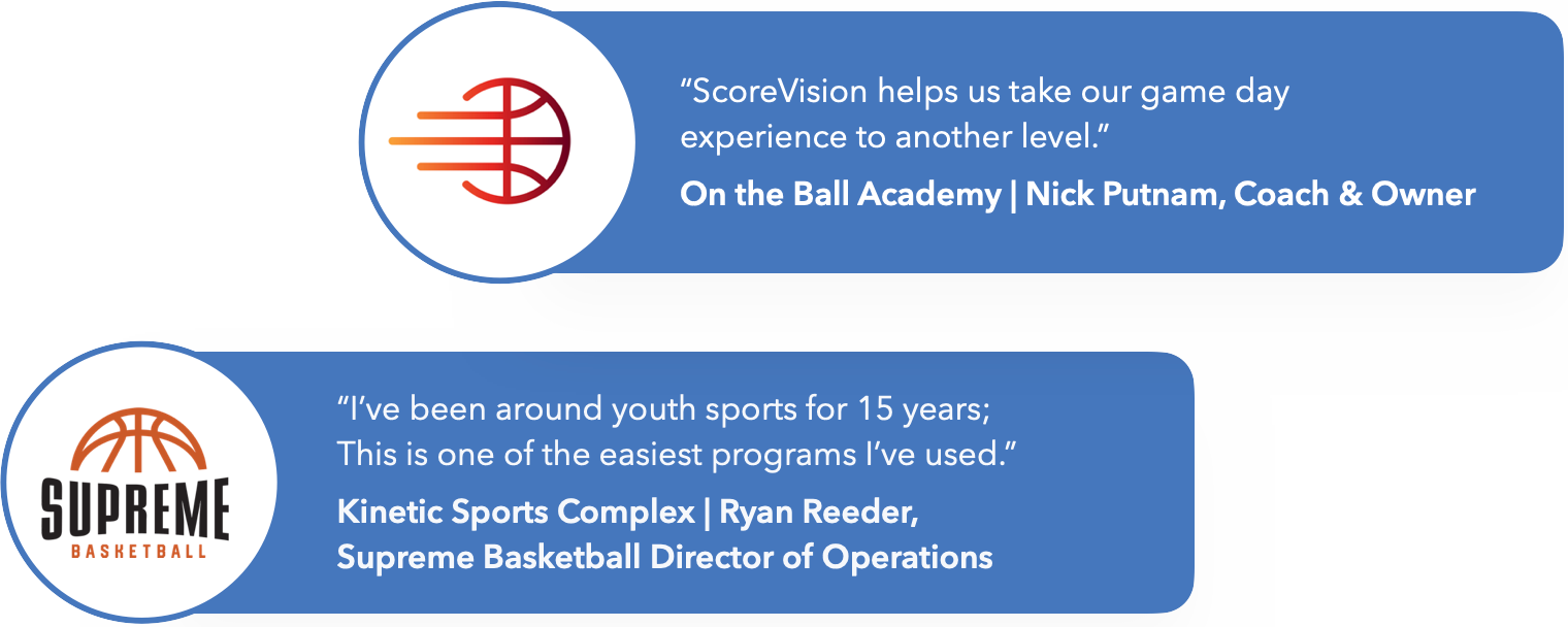 ScoreVision Supported Sports
