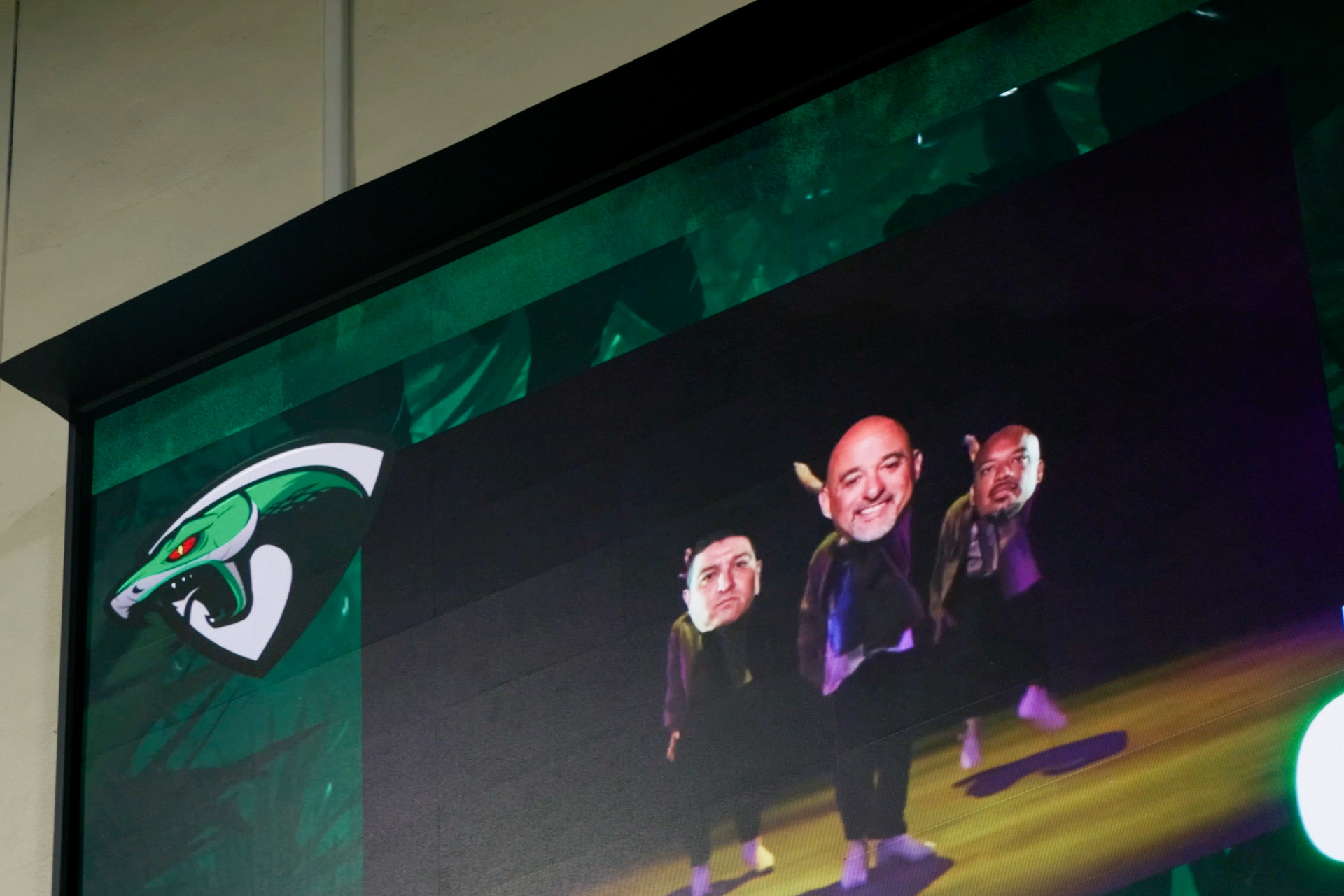 Custom Vipers content transforms the video display into part of the game-day entertainment.