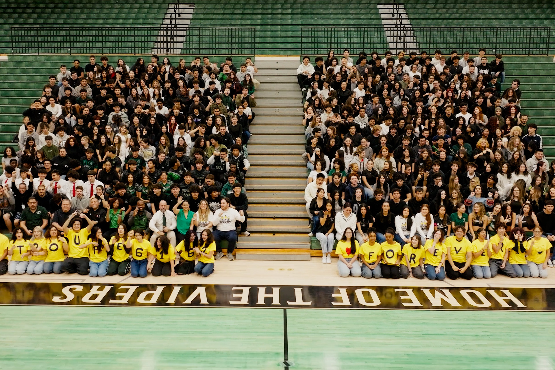 The Felix Varela community fills the gym with school spirit and Viper pride.